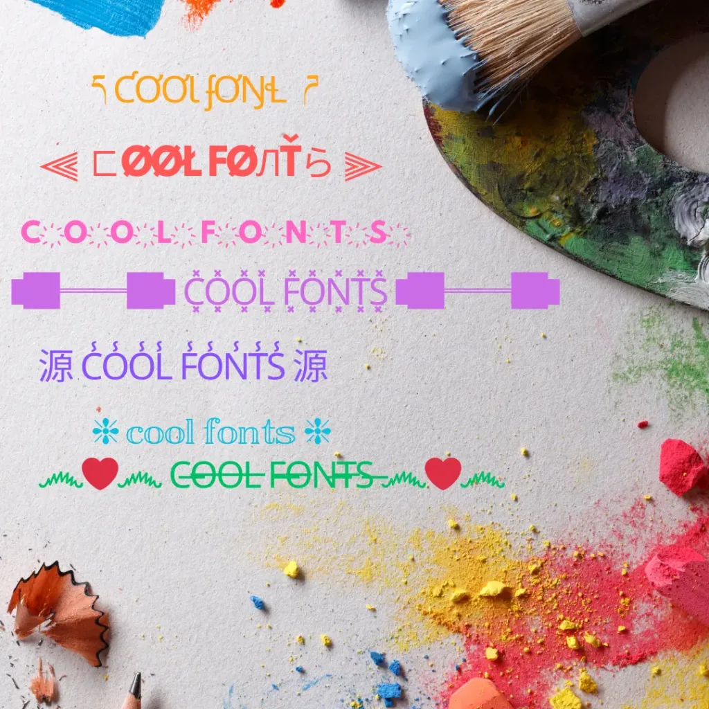 Cool fonts image, different fonts generator